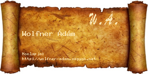 Wolfner Ádám névjegykártya